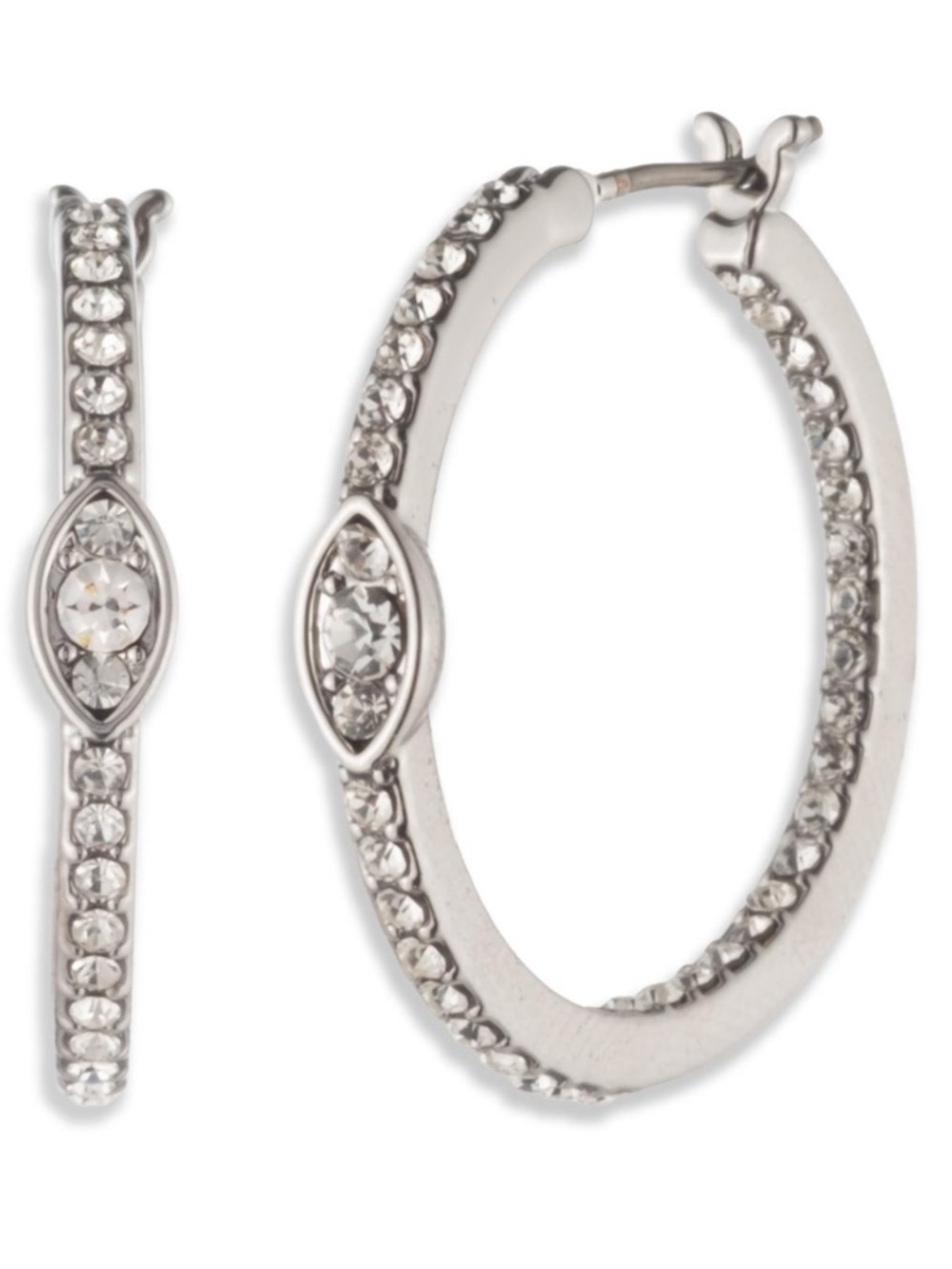 Givenchy Crystal Hoop Earrings NWT